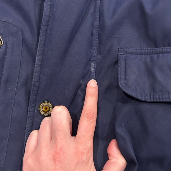 Woolrich Vintage Y2K Arctic Parka Goose Down Filled Blue Mens Large - Picture 10 of 12